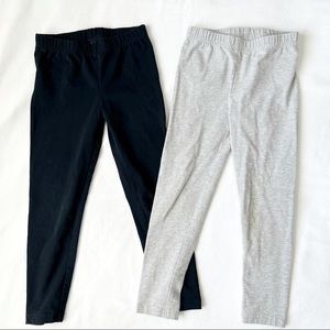 Carter’s- Girls 2-Pack Leggings Size 5 Black/Gray